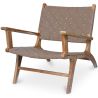 Loungestoel met Armleuningen - Boho Bali Design Armchair - Hout en Lederen - Recia image 7