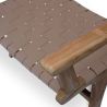 Loungestoel met Armleuningen - Boho Bali Design Armchair - Hout en Lederen - Recia image 7