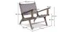 Loungestoel met Armleuningen - Boho Bali Design Armchair - Hout en Linnen - Recia image 7
