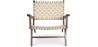 Loungestoel met Armleuningen - Boho Bali Design Armchair - Hout en Linnen - Recia image 7