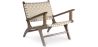 Loungestoel met Armleuningen - Boho Bali Design Armchair - Hout en Linnen - Recia image 7