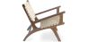 Loungestoel met Armleuningen - Boho Bali Design Armchair - Hout en Linnen - Recia image 7