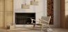Loungestoel met Armleuningen - Boho Bali Design Armchair - Hout en Linnen - Recia image 7