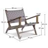 Loungestoel met Armleuningen - Boho Bali Design Armchair - Hout en Linnen - Recia image 7