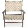 Loungestoel met Armleuningen - Boho Bali Design Armchair - Hout en Linnen - Recia image 7
