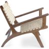 Loungestoel met Armleuningen - Boho Bali Design Armchair - Hout en Linnen - Recia image 7