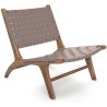 Loungestoel - Boho Bali Design Armchair - Hout en Lederen - Recia image 7