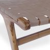 Loungestoel - Boho Bali Design Armchair - Hout en Lederen - Recia image 7