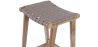 Houten Barkruk - Boho Bali Ontwerp - Leer - Recia image 7
