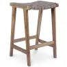 Houten Barkruk - Boho Bali Ontwerp - Leer - Recia image 7