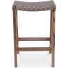 Houten Barkruk - Boho Bali Ontwerp - Leer - Recia image 7