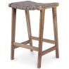 Houten Barkruk - Boho Bali Ontwerp - Leer - Recia image 7