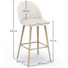 Barkruk bekleed met Bouclé stof - Scandinavisch ontwerp - Evelyne image 7
