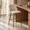 Kruk bekleed met Bouclé stof - Scandinavisch ontwerp - Evelyne image 7