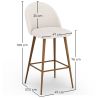 Kruk bekleed met Bouclé stof - Scandinavisch ontwerp - Evelyne image 7