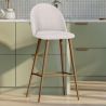 Kruk bekleed met Bouclé stof - Scandinavisch ontwerp - Evelyne image 7