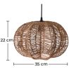 Rotan plafondlamp - Hanglamp Boho Bali Design - Pya image 7