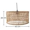Rotan Plafondlamp - Hanglamp Design Boho Bali - Beri image 7