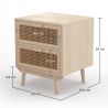 Nachtkastje - Boho Bali Stijl - Hout -Treys image 7