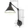 Lamp Wandlamp - Verstelbare Leeslamp - Zwart image 7