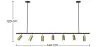 Rails Plafondlamp - 7 verstelbare gouden spotlights - 140CM image 7