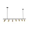 Rails Plafondlamp - 7 verstelbare gouden spotlights - 140CM image 7