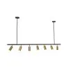 Rails Plafondlamp - 7 verstelbare gouden spotlights - 140CM image 7