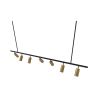 Rails Plafondlamp - 7 verstelbare gouden spotlights - 140CM image 7