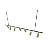 Rails Plafondlamp - 7 verstelbare gouden spotlights - 140CM image 7