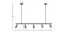 Rails Plafondlamp - 5 Verstelbare Gouden Spotlights - 110CM image 7