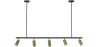 Rails Plafondlamp - 5 Verstelbare Gouden Spotlights - 110CM image 7
