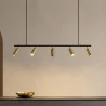 Rails Plafondlamp - 5 Verstelbare Gouden Spotlights - 110CM image 7