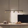 Rails Plafondlamp - 5 Verstelbare Gouden Spotlights - 110CM image 7