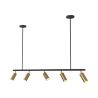 Rails Plafondlamp - 5 Verstelbare Gouden Spotlights - 110CM image 7