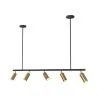 Rails Plafondlamp - 5 Verstelbare Gouden Spotlights - 110CM image 7