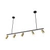 Rails Plafondlamp - 5 Verstelbare Gouden Spotlights - 110CM image 7