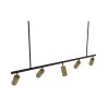 Rails Plafondlamp - 5 Verstelbare Gouden Spotlights - 110CM image 7