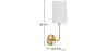 Lamp Wandlamp - Goud met Stoffen Kap - Miu image 7