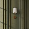 Lamp Wandlamp - Goud met Stoffen Kap - Miu image 7