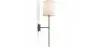 Lamp Wandlamp - Zwart met Stoffen Kap - Dena image 7