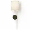 Lamp Wandlamp - Zwart met Stoffen Kap - Dena image 7