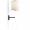 Lamp Wandlamp - Zwart met Stoffen Kap - Dena image 7