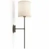 Lamp Wandlamp - Zwart met Stoffen Kap - Dena image 7