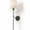 Lamp Wandlamp - Zwart met Stoffen Kap - Dena image 7