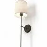 Lamp Wandlamp - Zwart met Stoffen Kap - Dena image 7