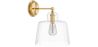 Lamp Wandlamp - Goud Metaal en Kristal - Sabela image 7