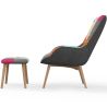Fauteuil met poef - Bekleed in patchwork - Kontur image 7