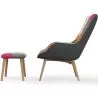 Fauteuil met poef - Bekleed in patchwork - Kontur image 7