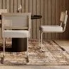 Silla de Comedor - Tapizado en Tela Bouclé - Madera y Ratán - Birey image 7