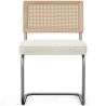 Silla de Comedor - Tapizado en Tela Bouclé - Madera y Ratán - Birey image 7